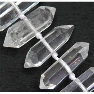Clear Quartz Bullet Beads, polished, approx 10-40mm