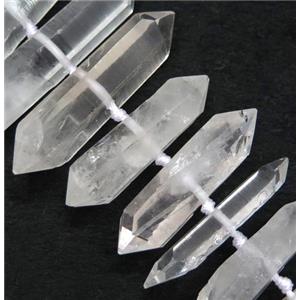 clear quartz bullet beads, hand-cutting, approx 15-60mm