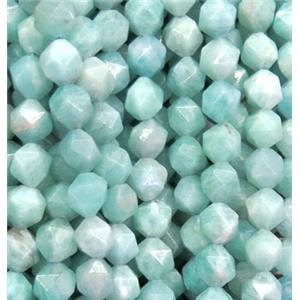 starcut Amazonite beads ball, A-grade, faceted round, green, approx 12mm dia