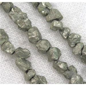 natural pyrite chip beads, freeform, approx 5-8mm