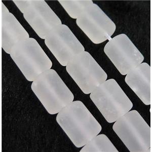 matter clear quartz beads, 3faces tube, approx 10x13mm