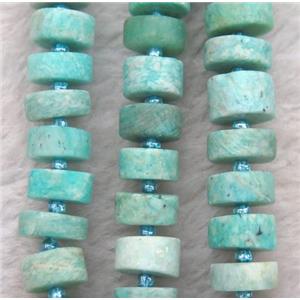 Amazonite Heishi Beads, green, approx 9-12mm