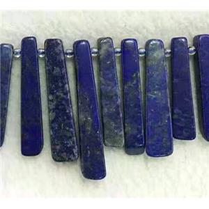Lapis Lazuli collar beads, top-drilled, blue, stick, approx 15-30mm