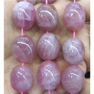 Malagasy Rose Quartz nugget beads, freeform, pink, approx 15-20mm