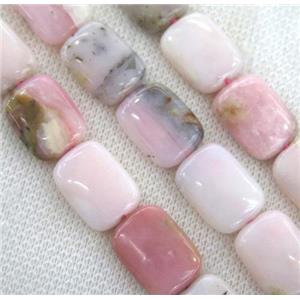 pink opal stone beads, rectangle, approx 18x25mm
