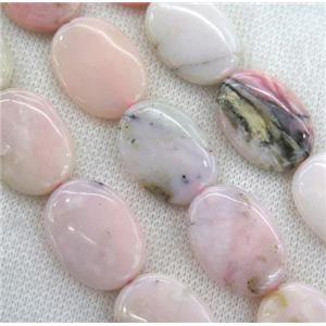 pink opal jasper beads, oval, approx 18x25mm