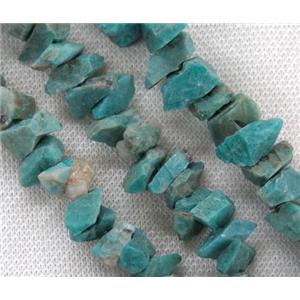 Russian Amazonite nugget beads, freeform, green, approx 8-15mm