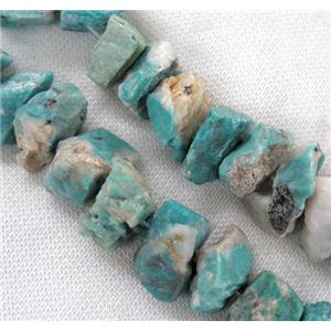 Russian Amazonite nugget beads, freeform, green, approx 15-30mm