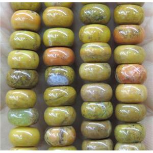 yellow Orpiment Jasper rondelle beads, approx 4mm dia