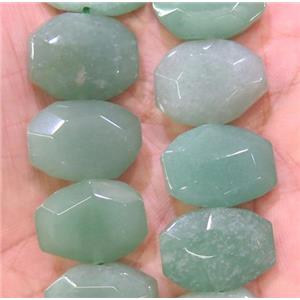 green aventurine beads, faceted oval, approx 15-20mm