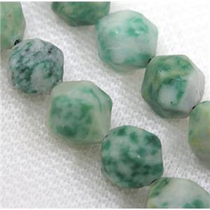 Green Spotted Jasper Beads Cut Round, approx 12mm dia