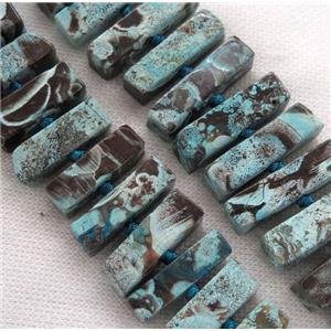 blue Ocean Jasper beads collar, tube, approx 10-40mm
