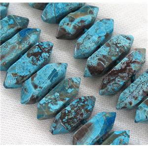 blue Ocean Jasper collar bead, bullet, approx 10-40mm