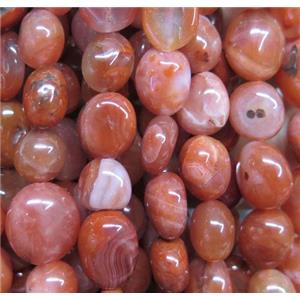red Chinese Nanhong Agate beads chip, freeform, approx 6-10mm