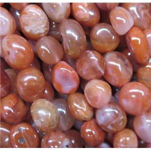 Chinese Red NanHong Agate beads chips, freeform, approx 6-10mm
