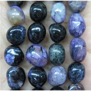 purple Charoite chips beads, freeform, approx 6-10mm