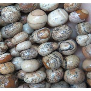 picture jasper chip bead, freeform, approx 6-10mm