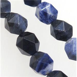 Blue Sodalite Beads Cut Round, approx 8mm dia