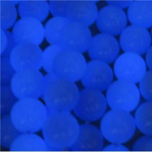 blue GlowStone beads, round, approx 10mm dia