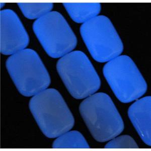 blue GlowStone rectangle beads, approx 15x20mm