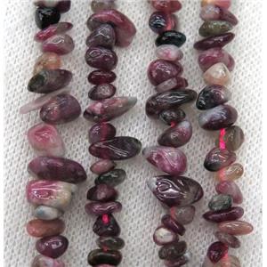 pink tourmaline chip beads, approx 6-10mm