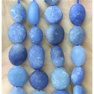matte blue Aventurine bead chips, freeform, approx 5-8mm