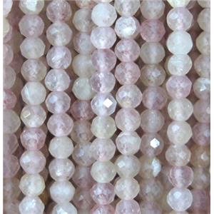 faceted round Strawberry Quartz beads, approx 2.5mm dia