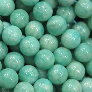 green African Amazonite beads, round, approx 4mm dia