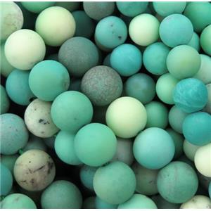 round matte Green Grass Agate Beads, approx 12mm dia, 15.5 inches