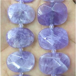 purple chalcedony nugget beads, faceted rectangle, approx 13-23mm