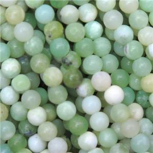 natural round Green Australian Chrysoprase Beads, approx 2.5mm dia