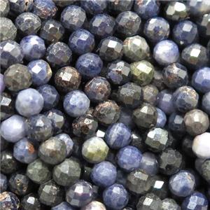 Natural Sapphire Beads Blue Faceted Round B-grade, approx 4mm dia