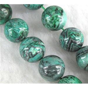round green picture jasper beads, approx 12mm dia, 15.5 inches