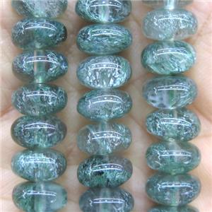 natural Green Quartz beads, rondelle, approx 6x10mm