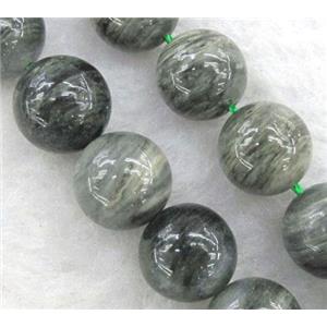 Natural Green Seraphinite Beads Smooth Round, approx 14mm dia, 15.5 inches