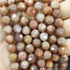 Golden Sunstone Beads Faceted Round, approx 10mm dia