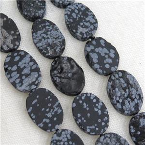 snowflake Jasper oval beads, rough, approx 15-20mm
