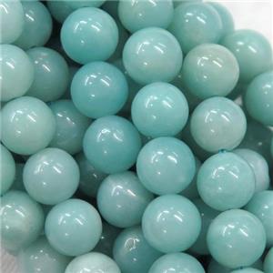 round blue Amazonite beads, approx 6mm dia