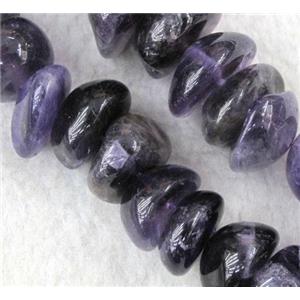 freeform amethyst beads, purple, approx 12-16mm