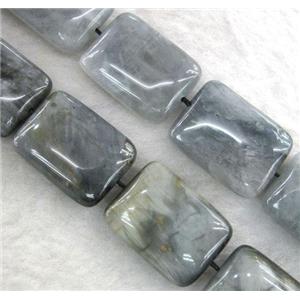 natural hawk Eye Stone beads, rectangle, approx 15x20mm, 15.5 inches