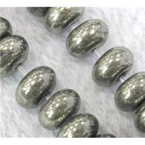 Pyrite Beads, rondelle, approx 2.5x4mm, 15.5 inches