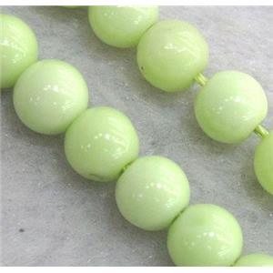 round Lemon Chrysoprase Beads, approx 4mm dia, 15.5 inches