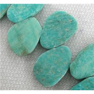 natrual Amazonite beads, teardrop, AA-grade, approx 15-35mm, 15.5 inches