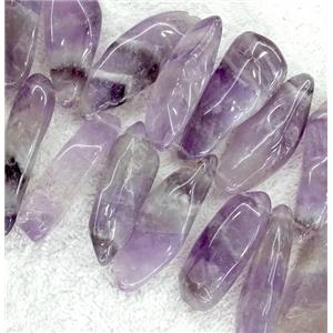purple amethyst beads, freeform, approx 25-40mm, 15.5 inches