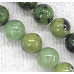 Australian Chrysoprase Beads, round, green, approx 10mm dia, 15.5 inches