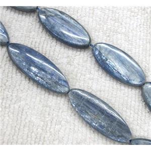 Kyanite bead, horse-eye shaped, blue, approx 13x34mm, 15.5 inches