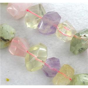 mix gemstone beads, freeform, approx 10-20mm