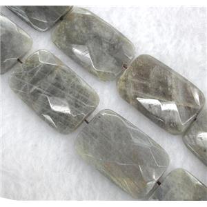 labradorite beads, faceted rectangle, approx 20x30mm, 15.5 inches