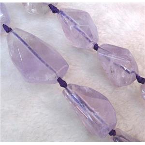 amethyst beads, freeform, approx 18-32mm, 15.5 inches