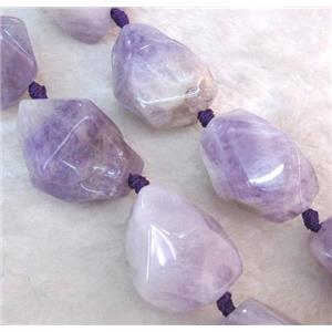 purple Chalcedony beads, freeform, approx 18-32mm, 15.5 inches